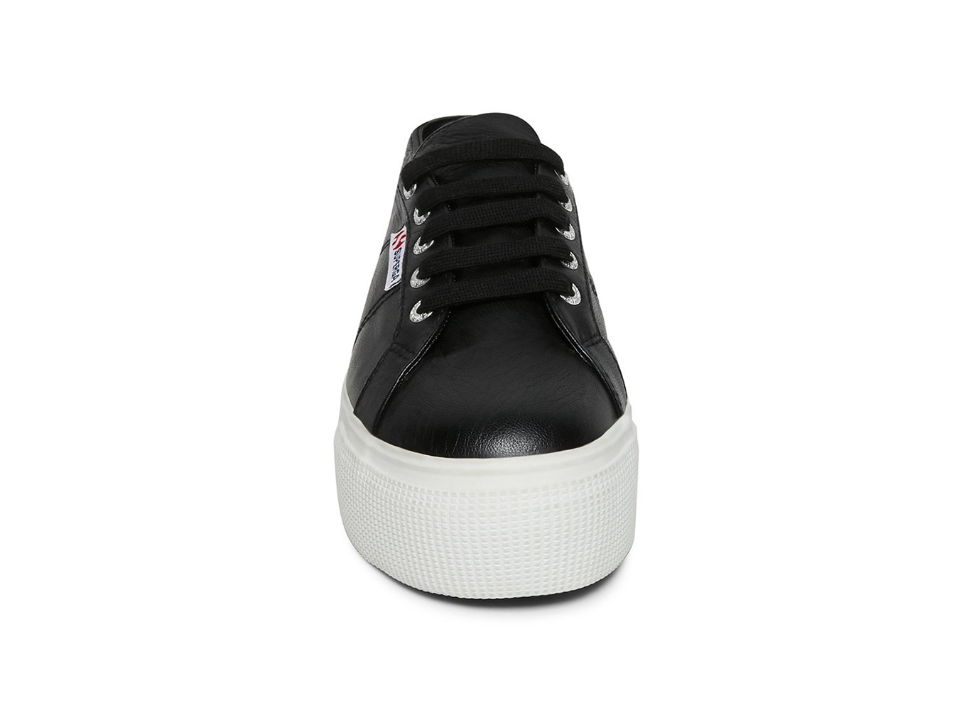 Zapatillas Superga Mujer Negras - 2790 Nappa Cuero - 413605YTC